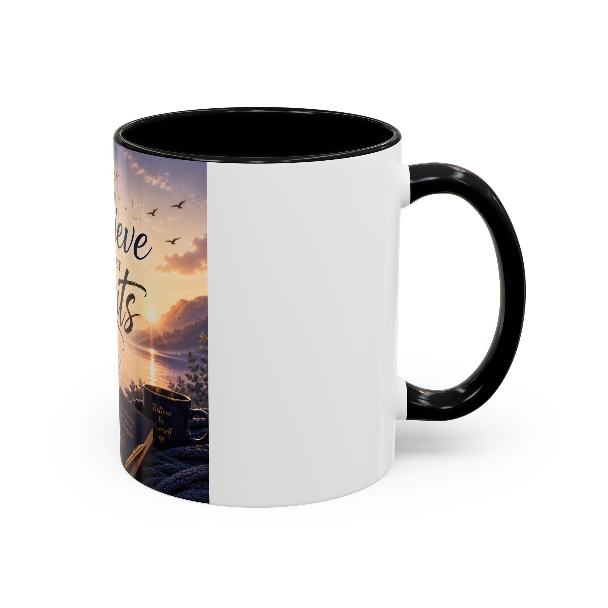 Believe Without Limits Coffee Mug — Inspirational Motivational Ceramic Mug (11/15oz)