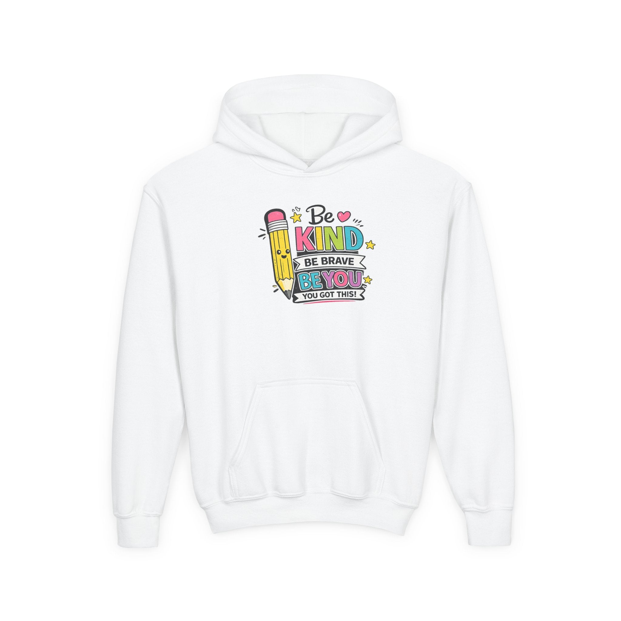 Be Kind Youth Hoodie – Encouraging Back-to-School Kids Sweatshirt
