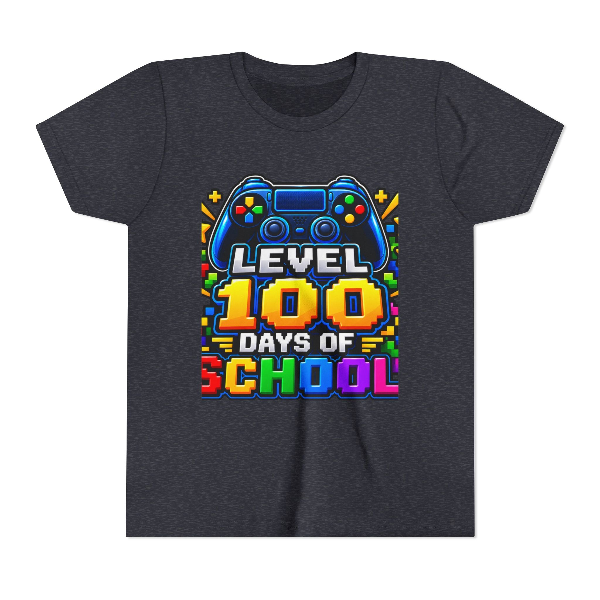 Level 100 Days of School Youth Tee — Gamer 100th Day of School Shirt