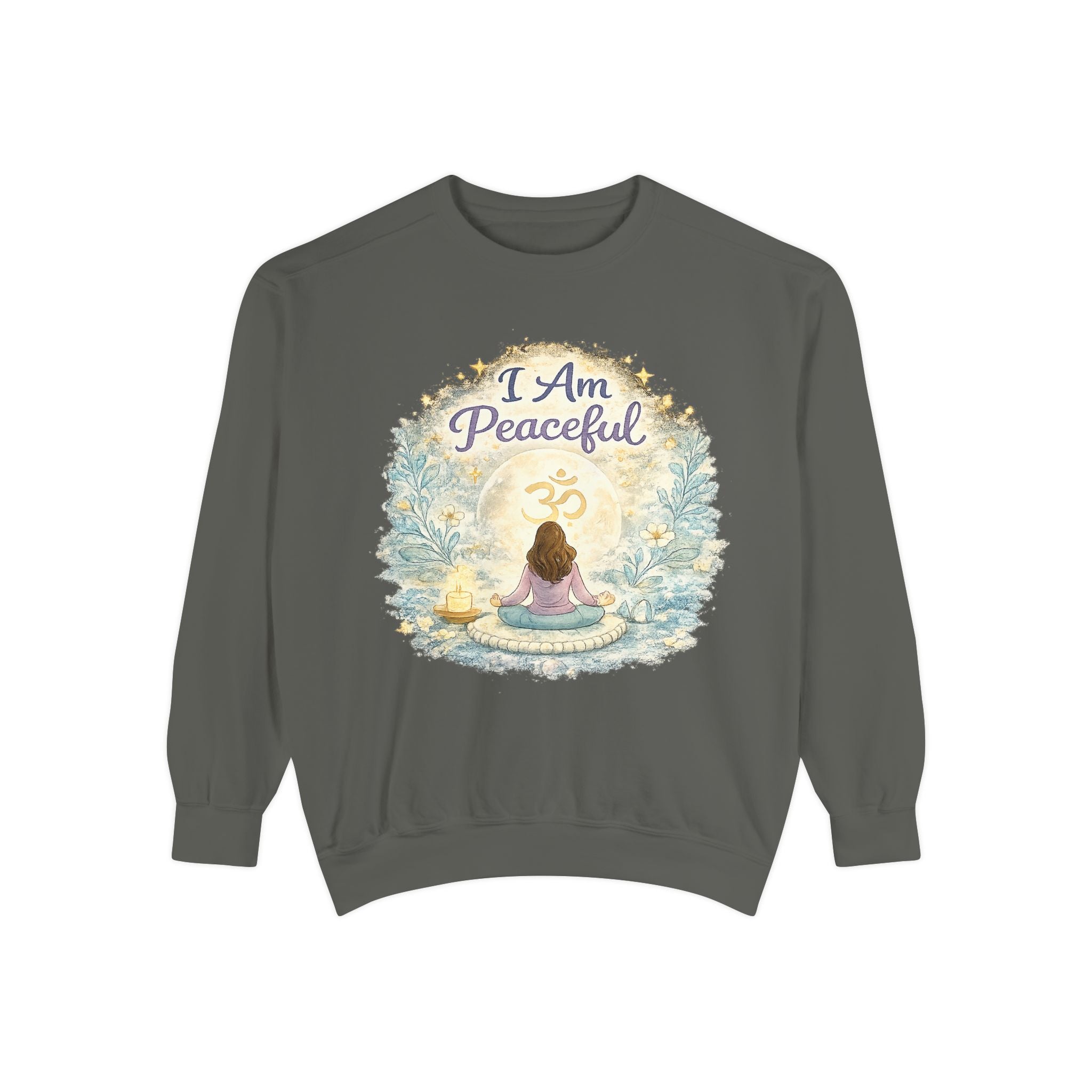 I Am Peaceful Meditation Sweatshirt — Yoga, Mindfulness & Spiritual Comfort