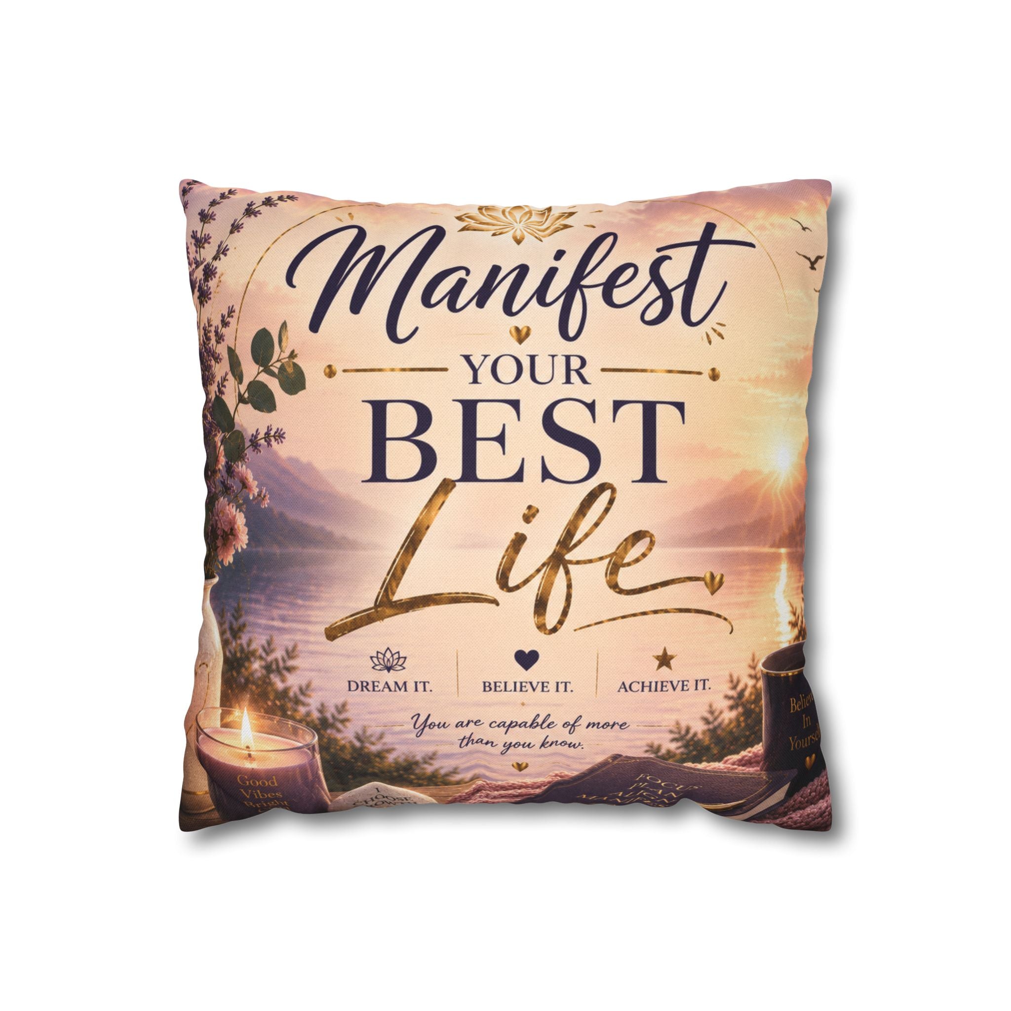 Manifest Your Best Life Decorative Pillowcase