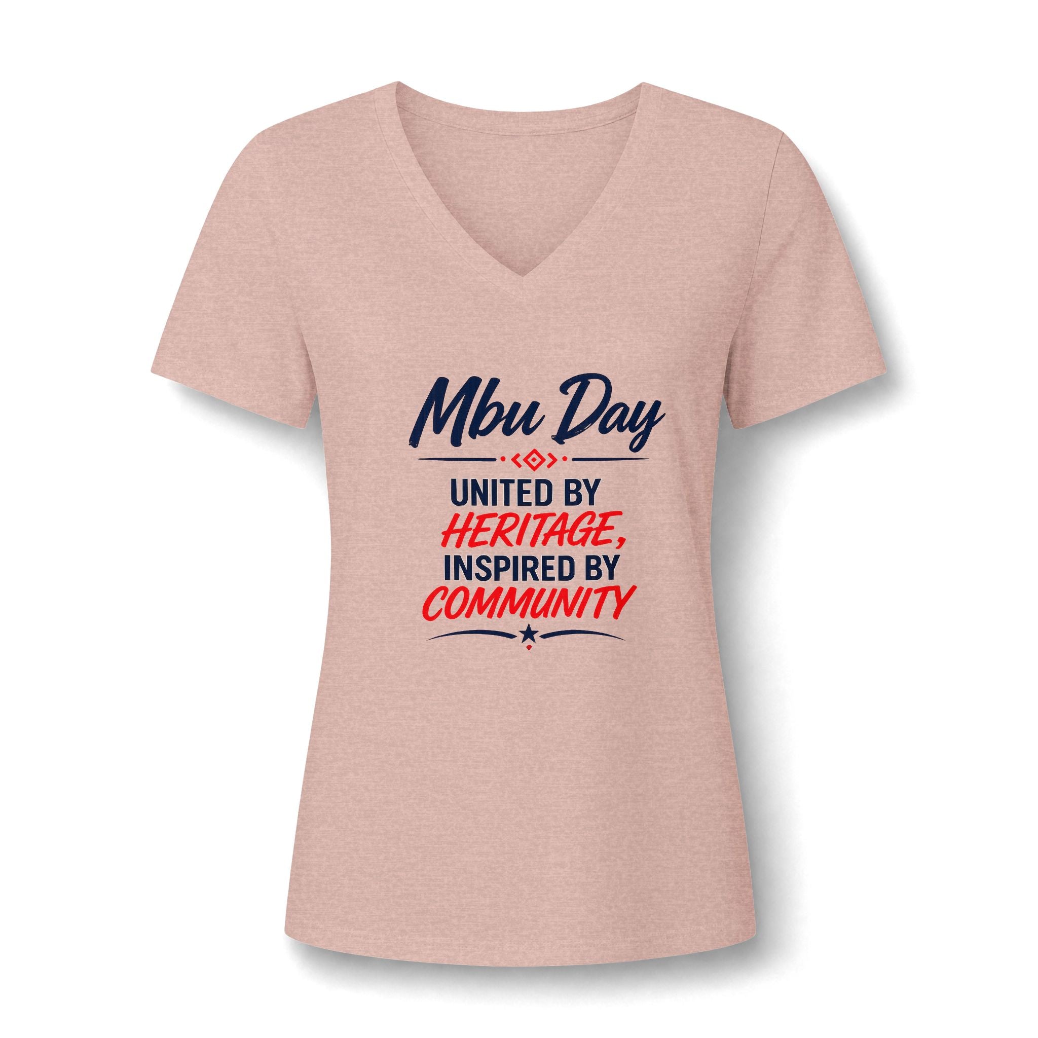 MBU Day Houston Women's V-Neck Tee – Lion Graphic Event Shirt