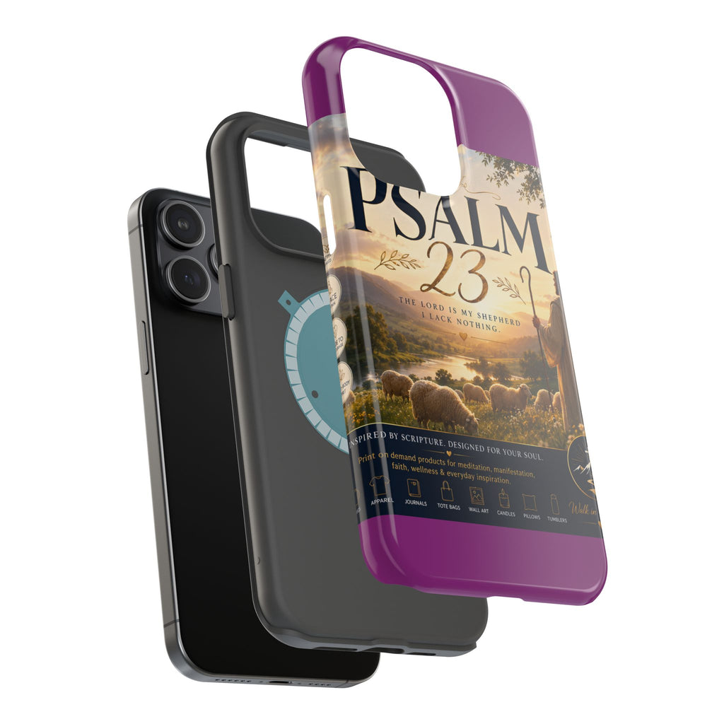 Psalm 23 Phone Case — Magnetic Impact-Resistant Christian iPhone Cover