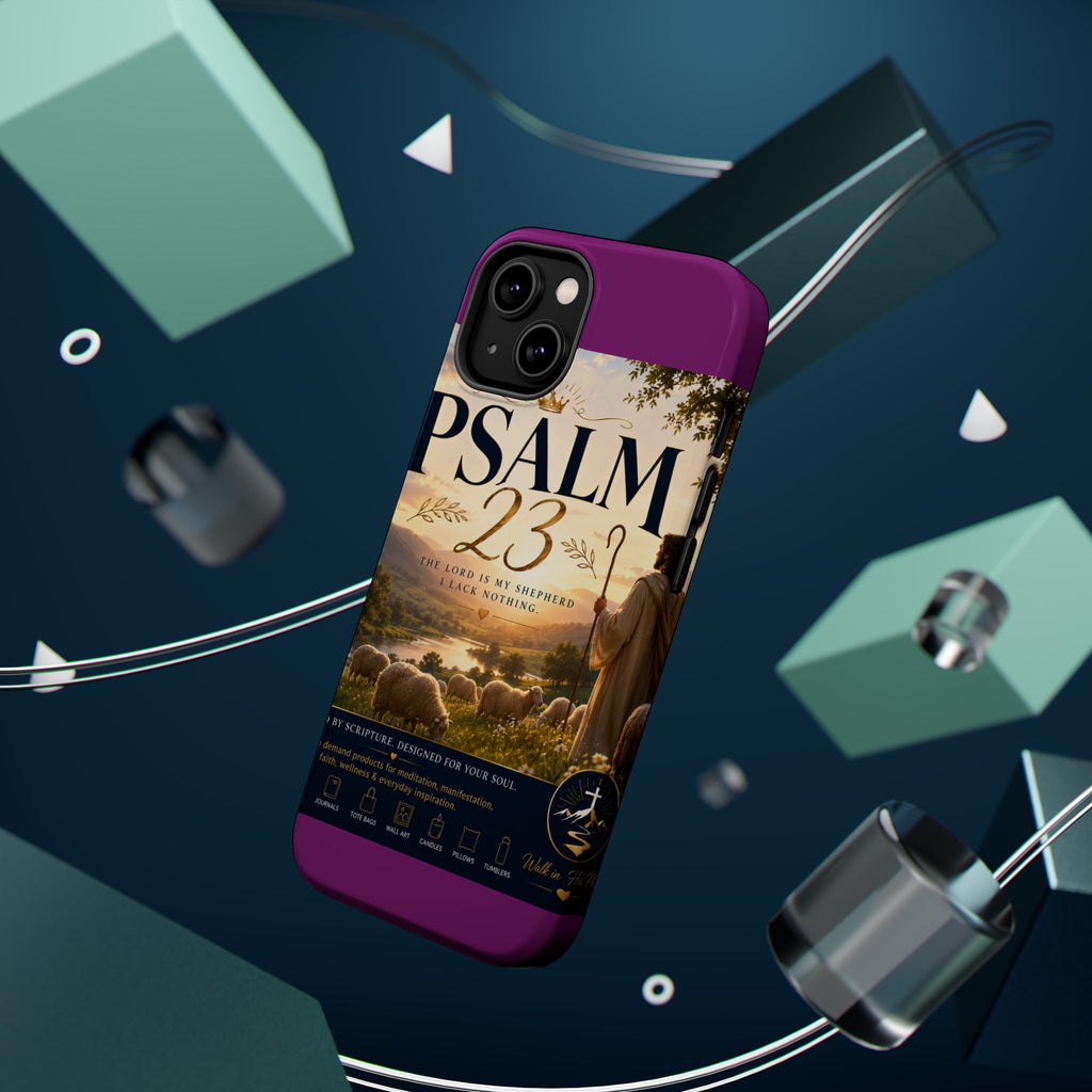 Psalm 23 Phone Case — Magnetic Impact-Resistant Christian iPhone Cover