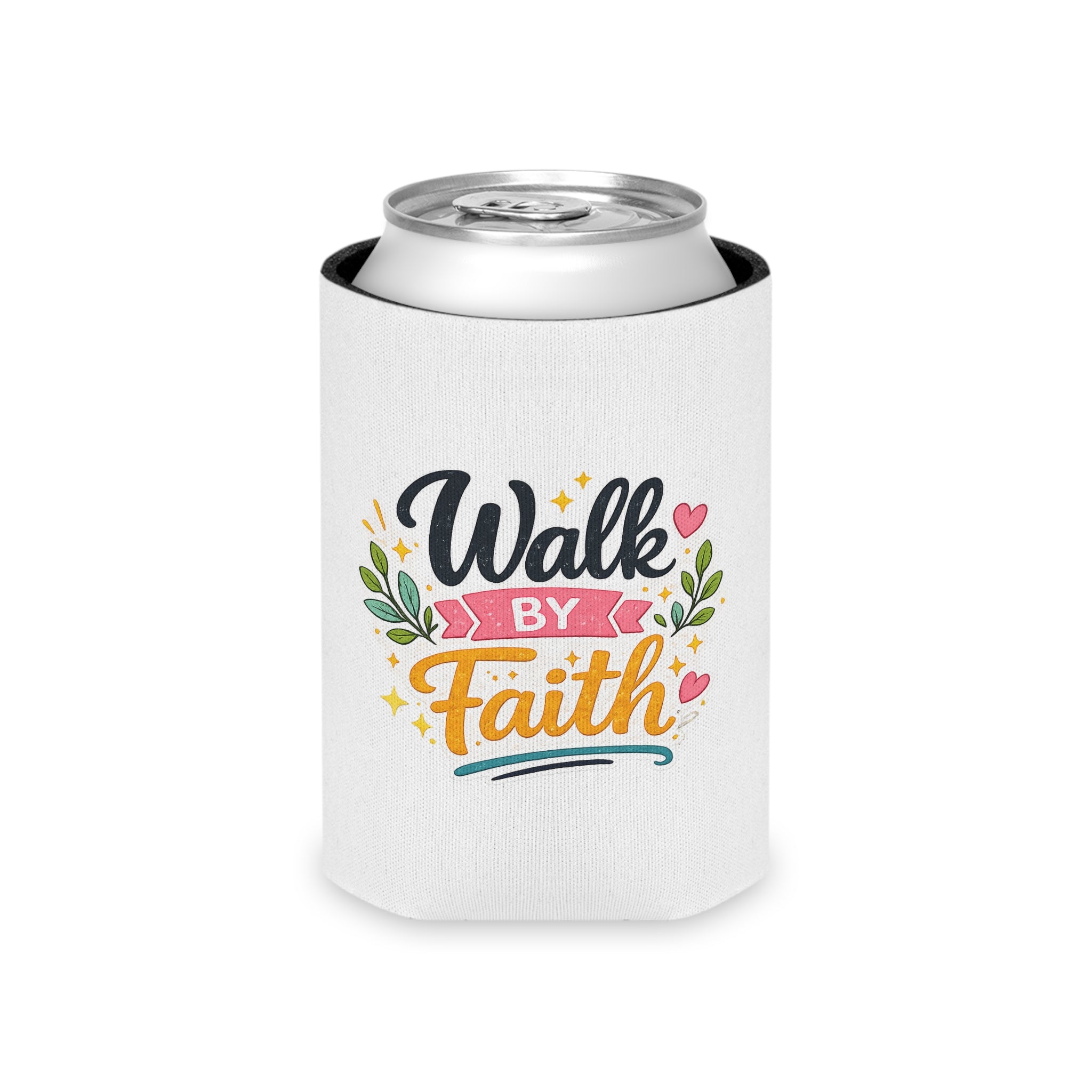 Walk By Faith Can Cooler — Inspirational Faith Beverage Koozie
