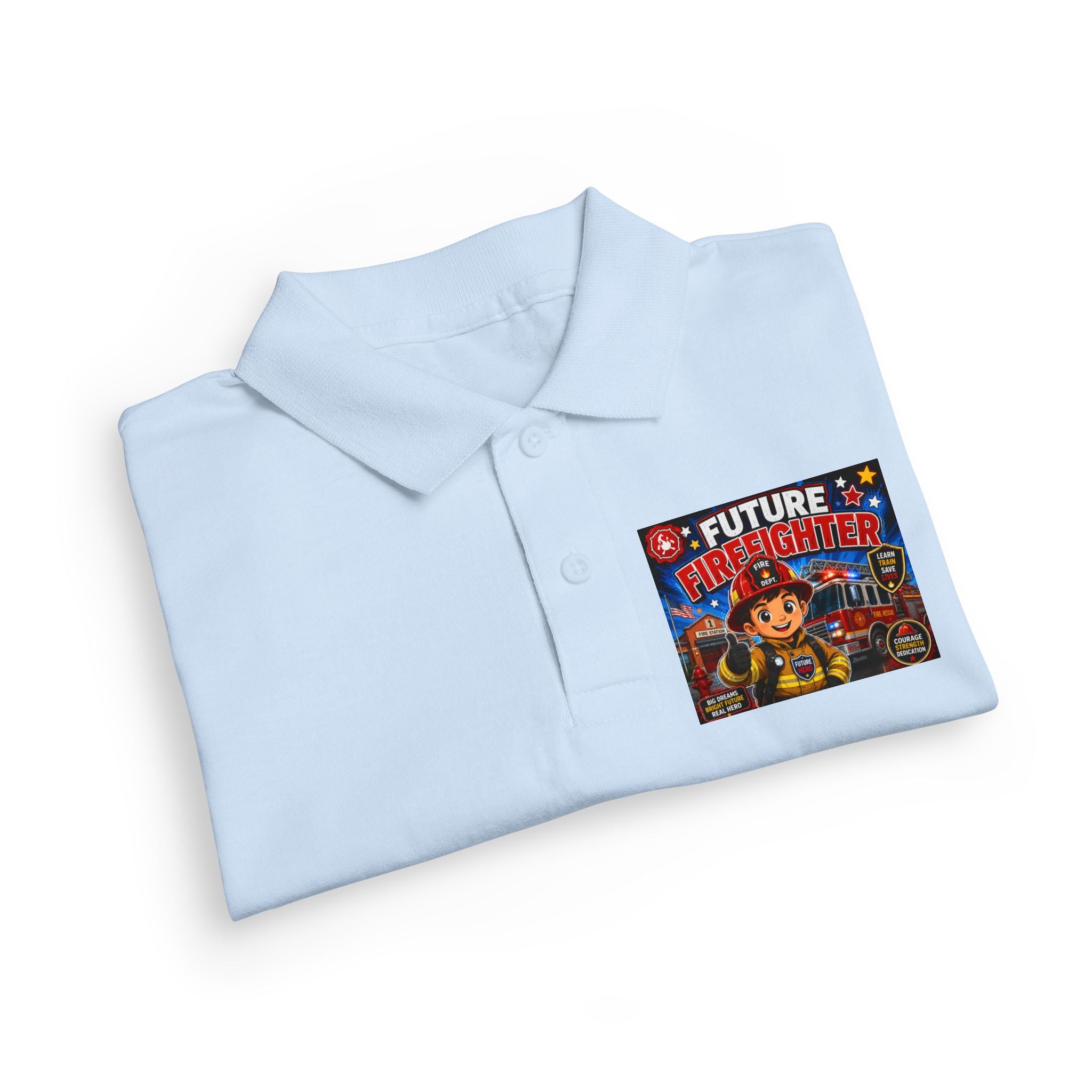 Youth Polo — "Future Firefighter" Kids Short-Sleeve Polo