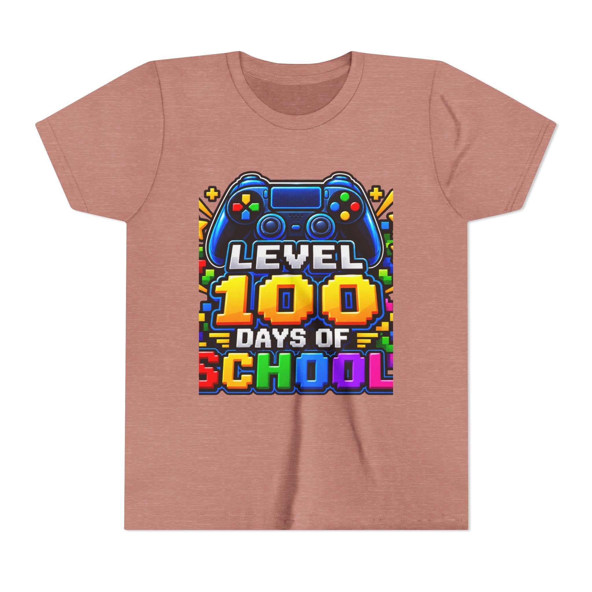 Level 100 Days of School Youth Tee — Gamer 100th Day of School Shirt