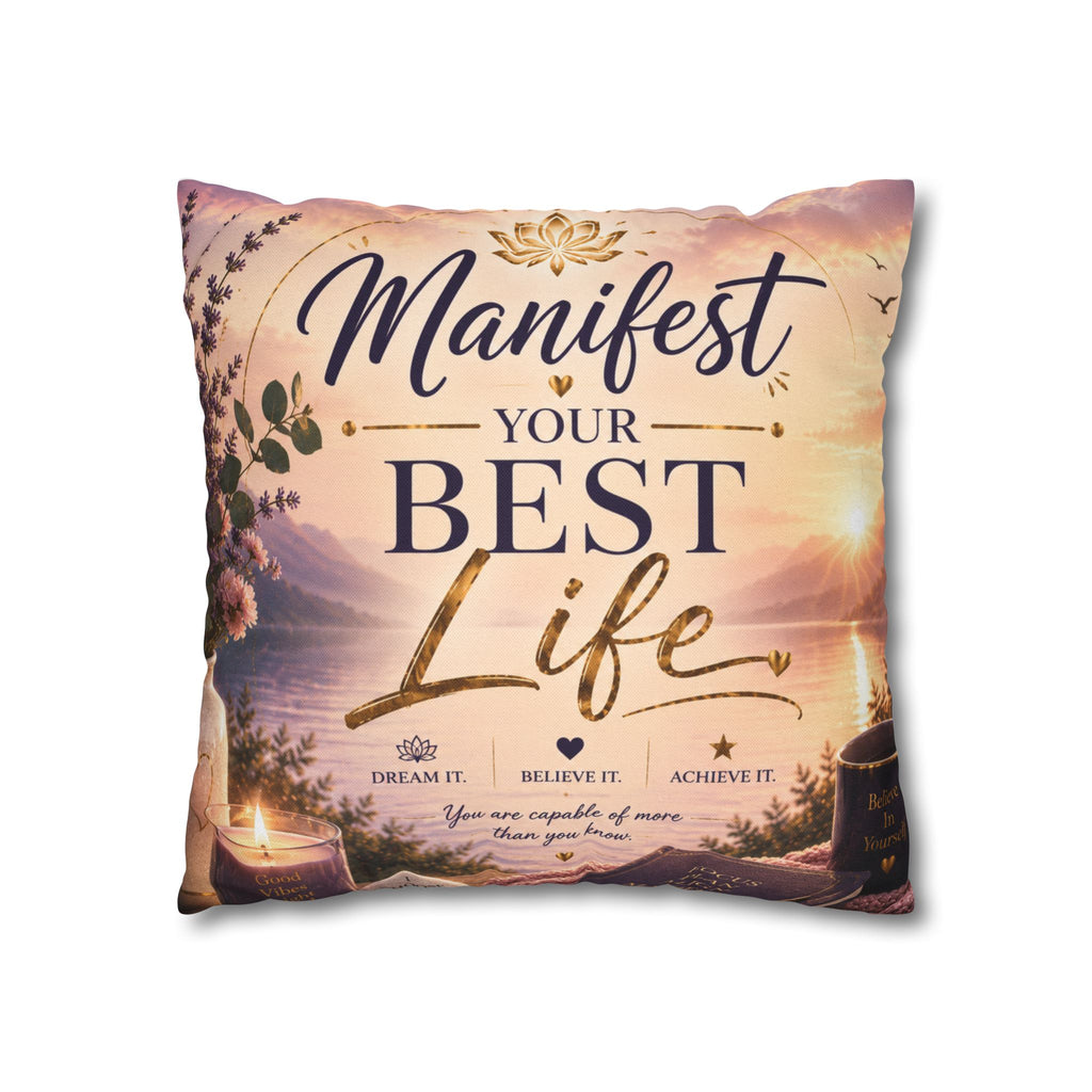 Manifest Your Best Life Decorative Pillowcase