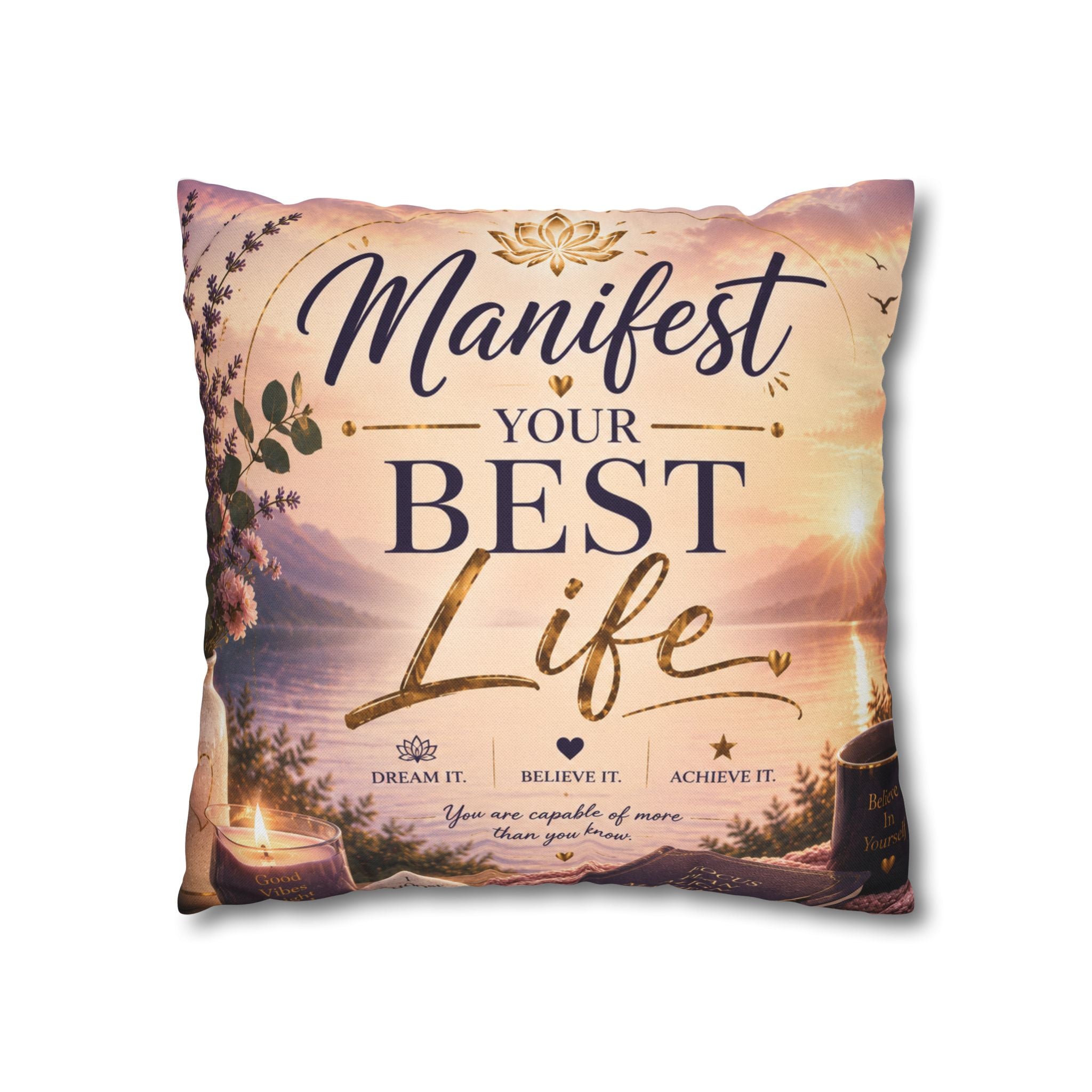 Manifest Your Best Life Decorative Pillowcase