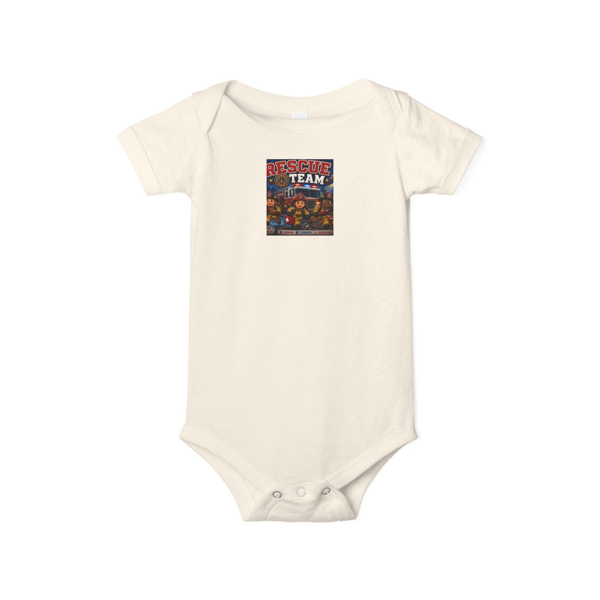Infant Onesie - 'Team' Colorful Cartoon Character Print Baby Bodysuit