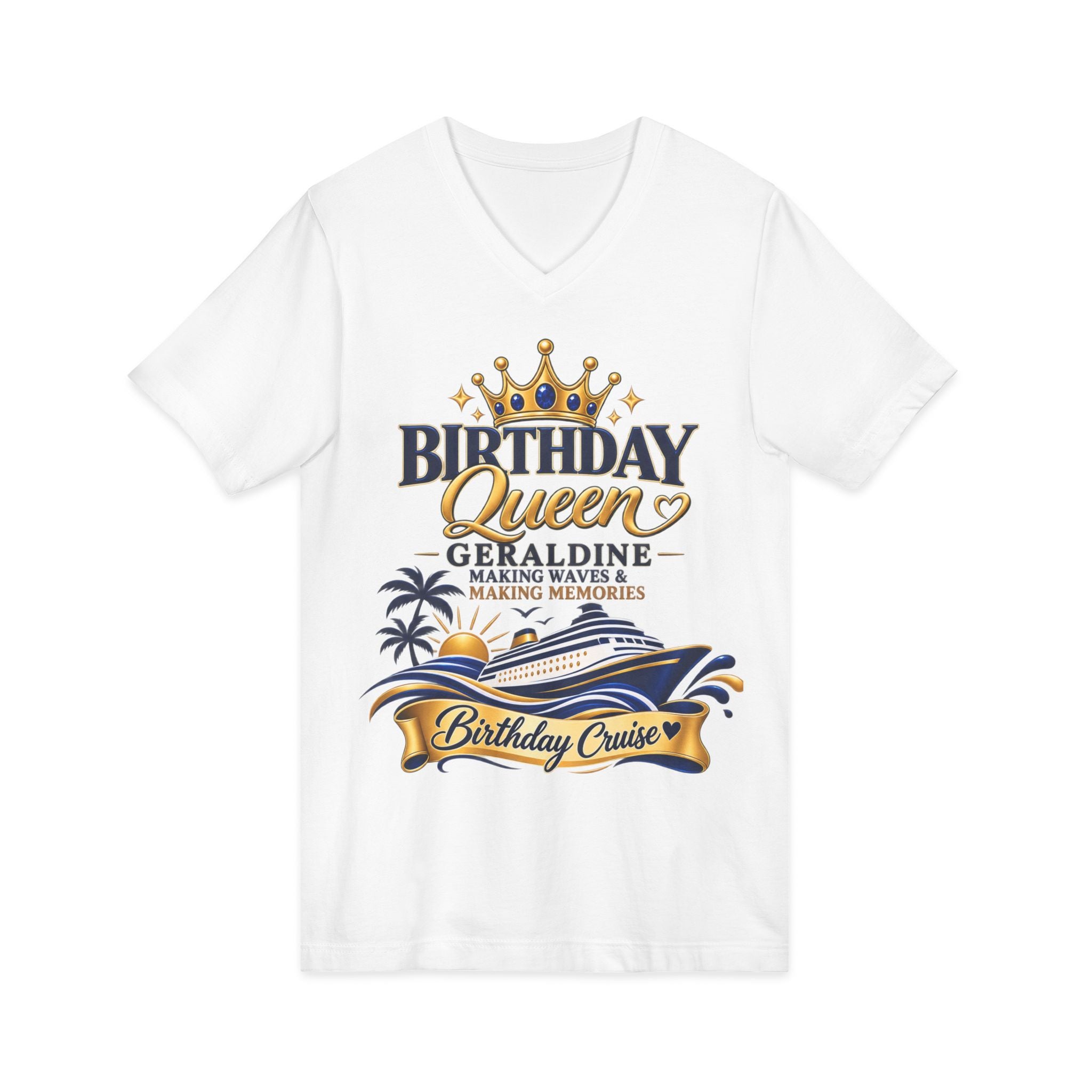 Birthday Queen Cruise T‑Shirt — Celebrating the Amazing Geraldine on a Cruise