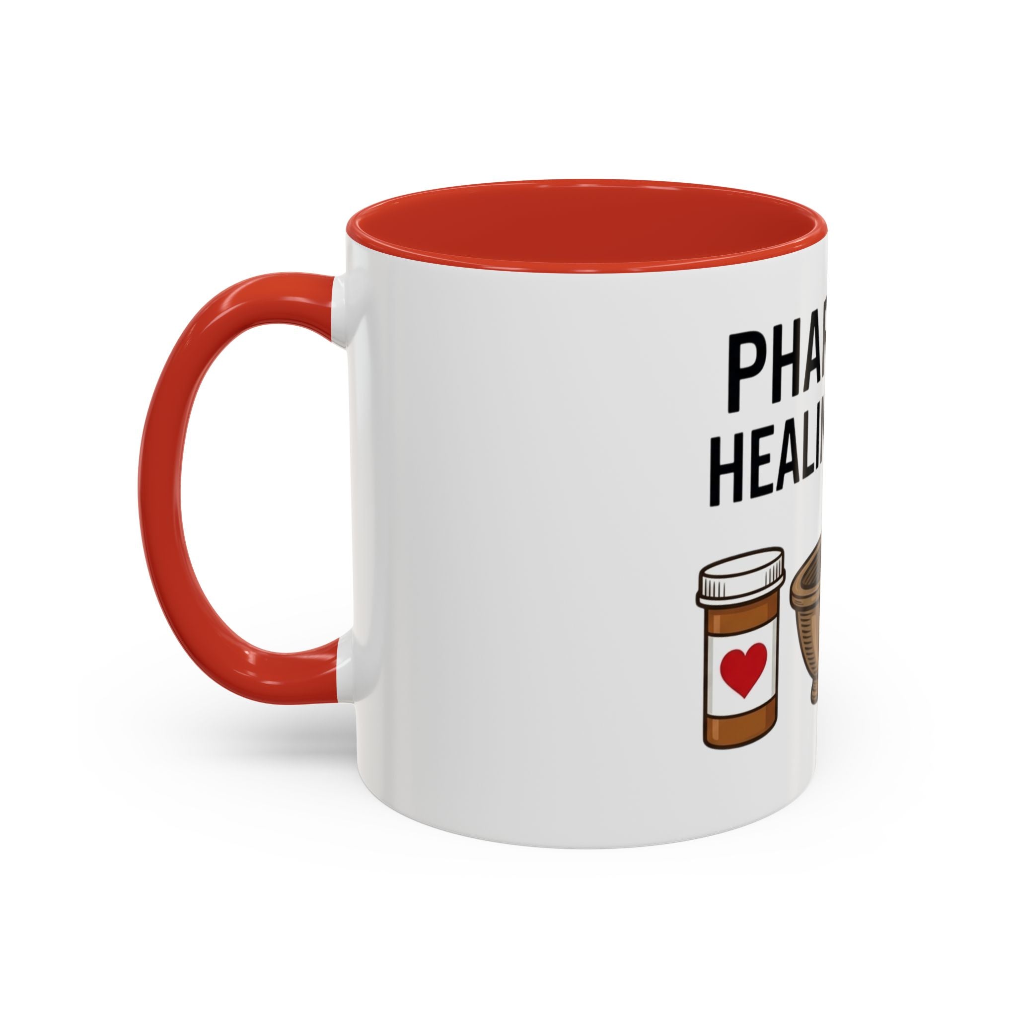 Pharmacy Healing Heart Coffee Mug — Pharmacist Appreciation Accent Mug