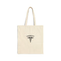 Pharmacist Caduceus Canvas Tote Bag — Medical Professional Reusable Grocery Bag