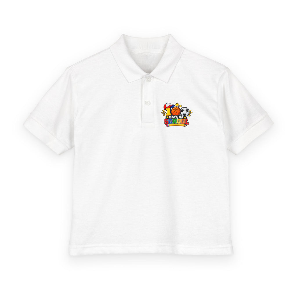 Youth Polo — "100 Days of School" Sport-Themed Kids Polo