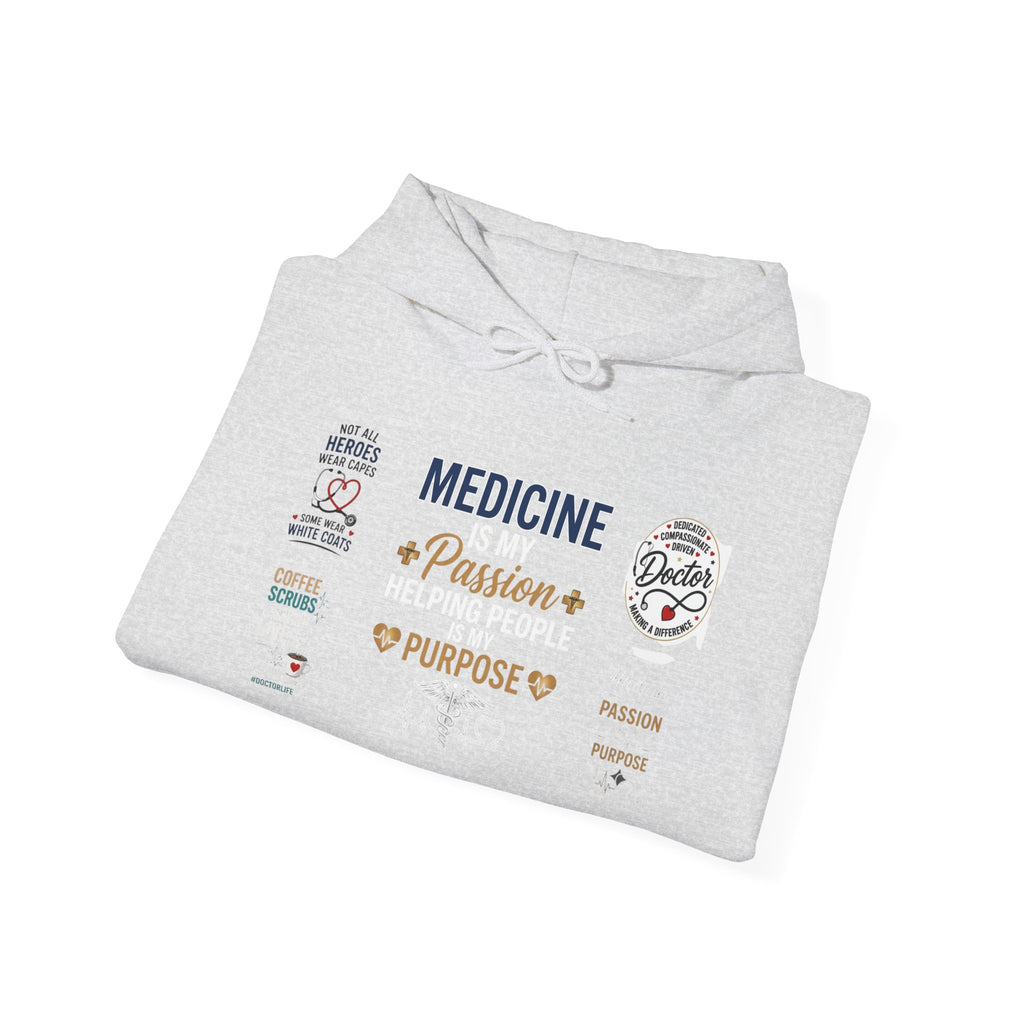 Medicine Passion Purpose Hoodie – Medical Student & Nurse Gift Pullover