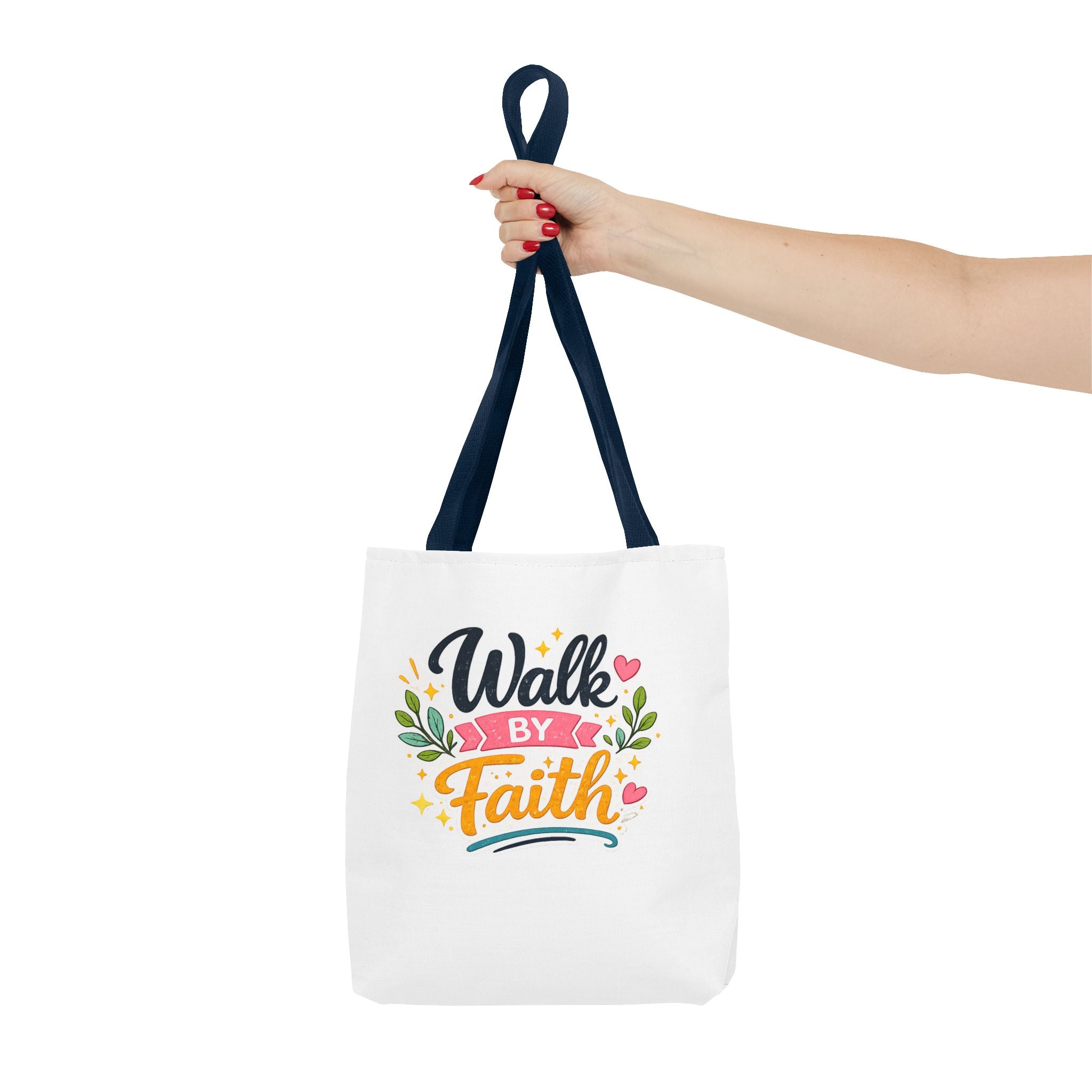 Walk By Faith Tote Bag — Inspirational Christian Canvas Tote, Faith-Based Gift