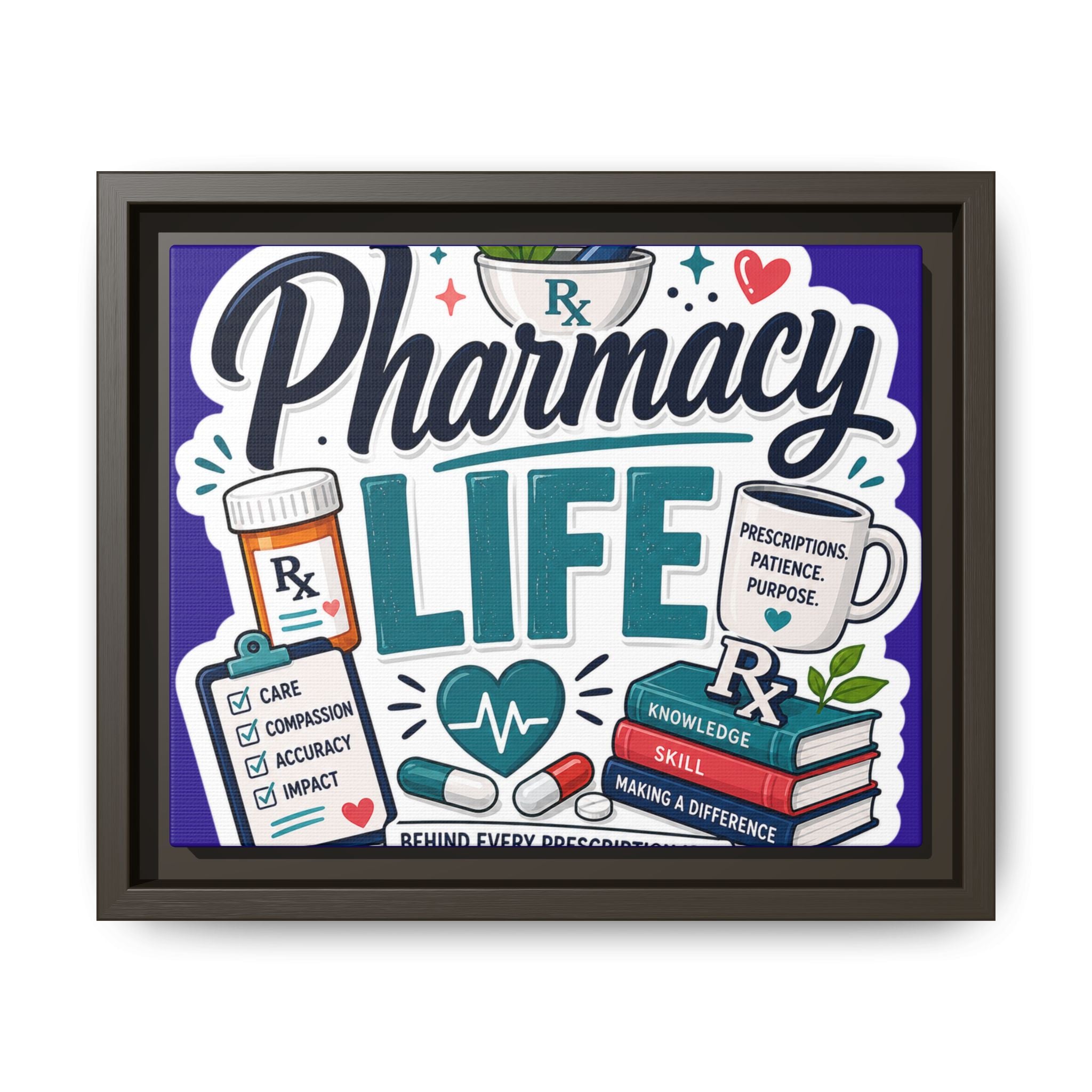 Pharmacy Life Matte Canvas Print (Framed)