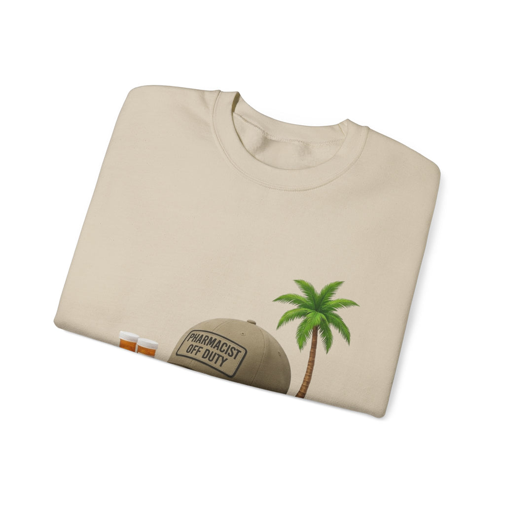 Vacation Vibes Sweatshirt — 'Pharmacist Off Duty' Palm Tree Travel Crewneck