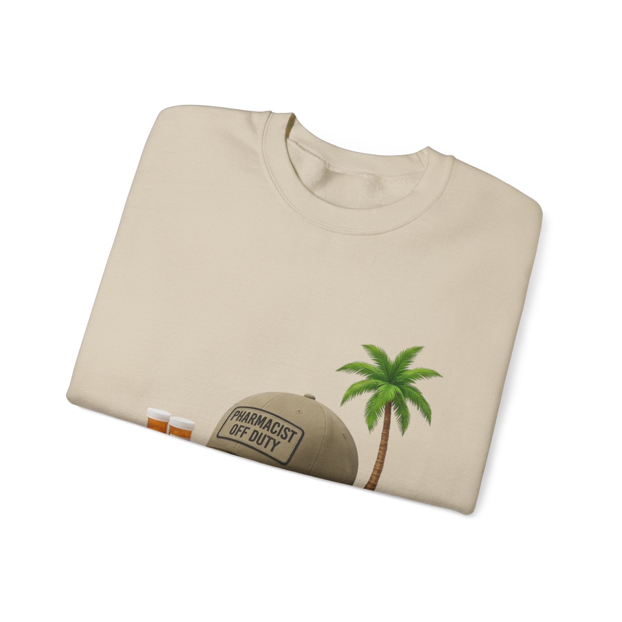 Vacation Vibes Sweatshirt — 'Pharmacist Off Duty' Palm Tree Travel Crewneck