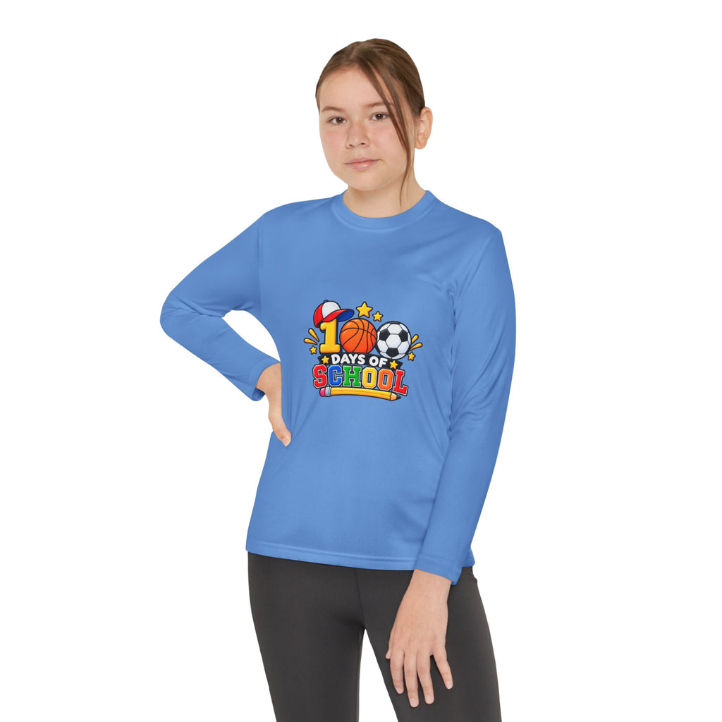 Youth Long Sleeve Tee – "1 Days of School" Sports Back-to-School Shirt