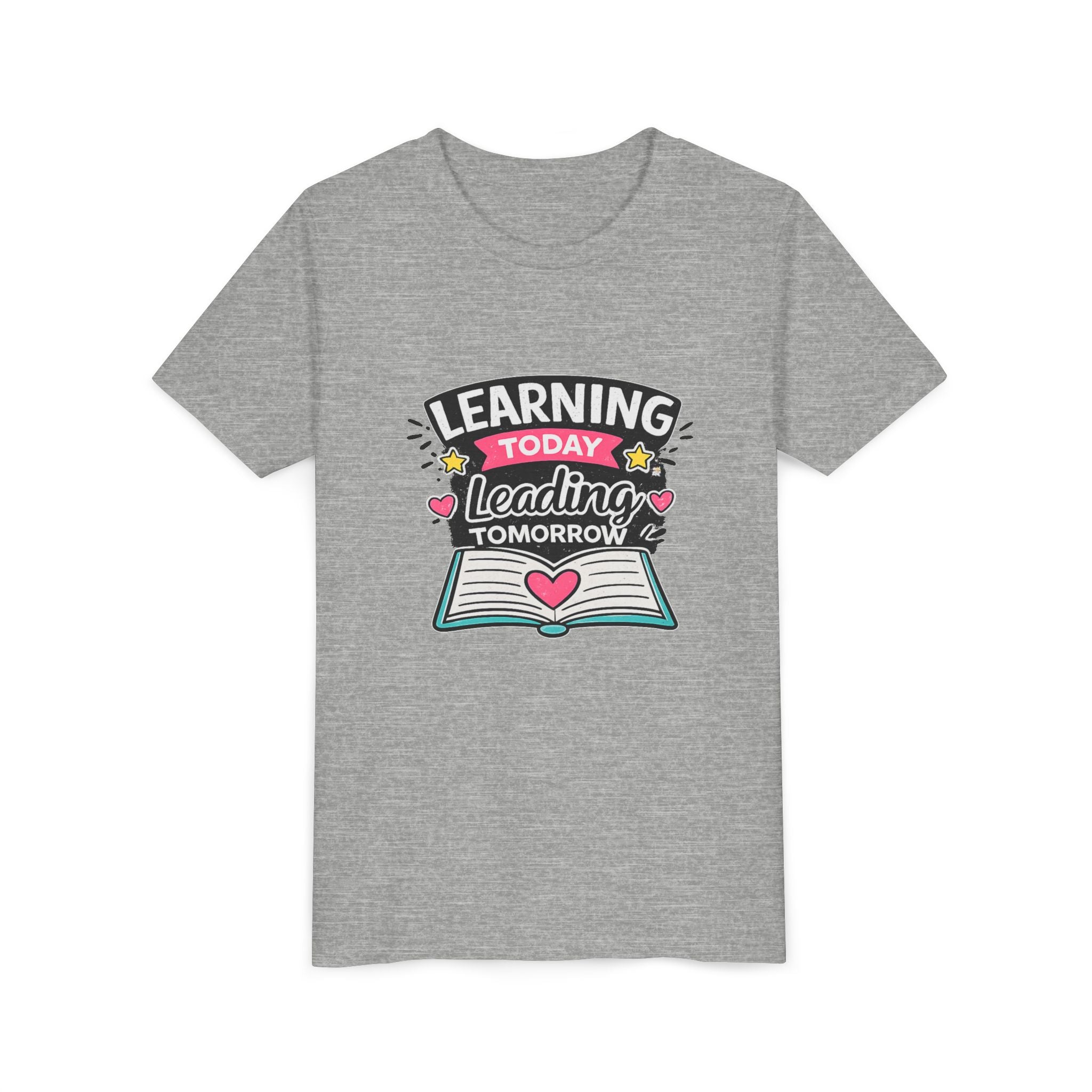 Youth Tee — "Learning Today, Leading Tomorrow" School Kids Graphic T-Shirt