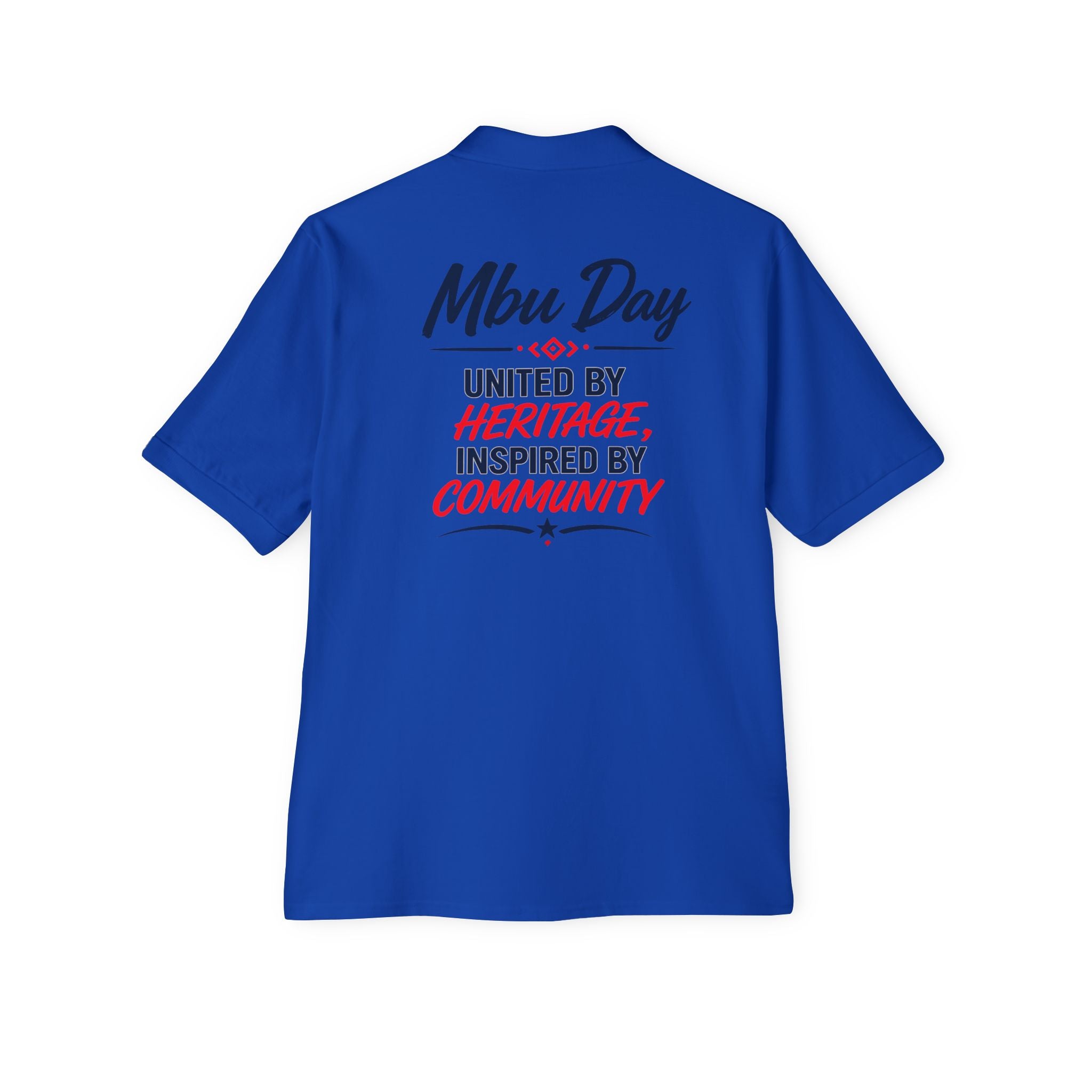 Mbu Day Texas Polo — 'Mbu Day: United by Heritage, Inspired by Community' Men's Polo