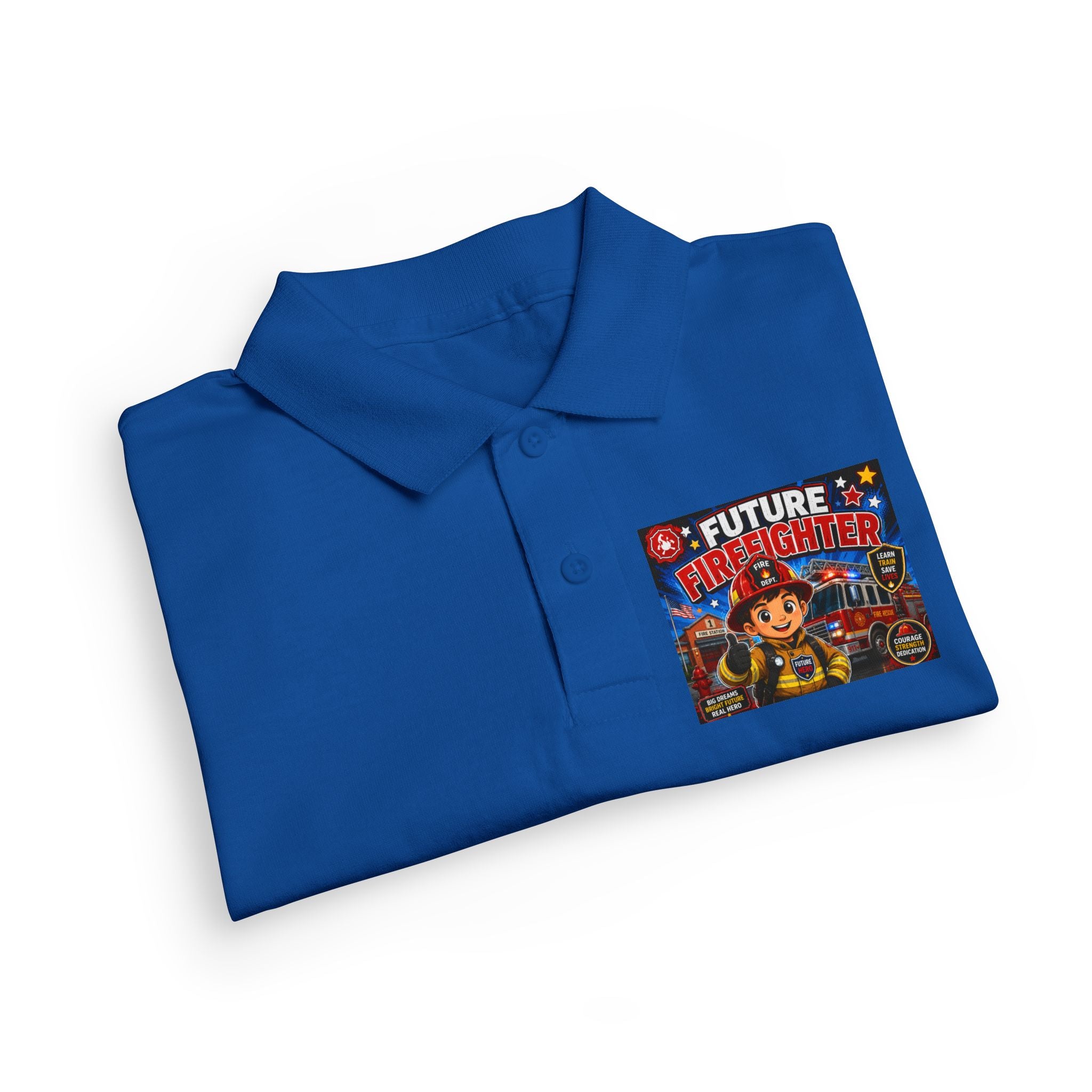 Youth Polo — "Future Firefighter" Kids Short-Sleeve Polo