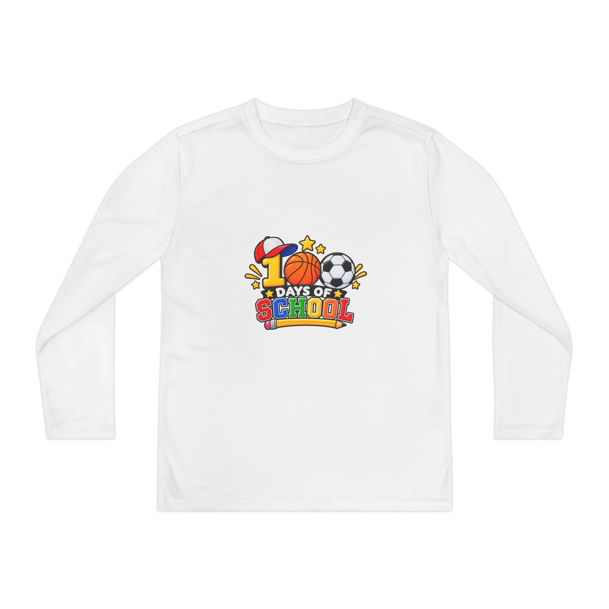 Youth Long Sleeve Tee – "1 Days of School" Sports Back-to-School Shirt