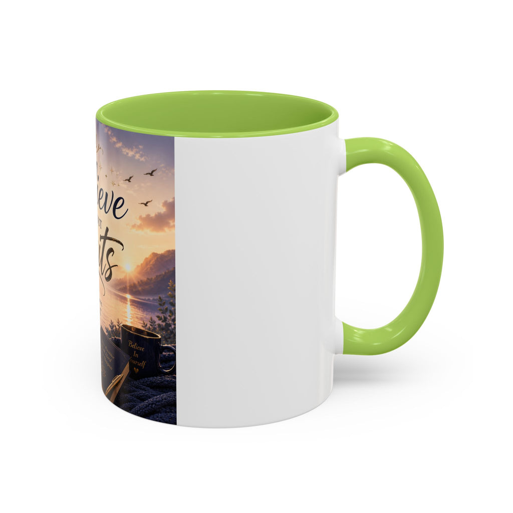Believe Without Limits Coffee Mug — Inspirational Motivational Ceramic Mug (11/15oz)
