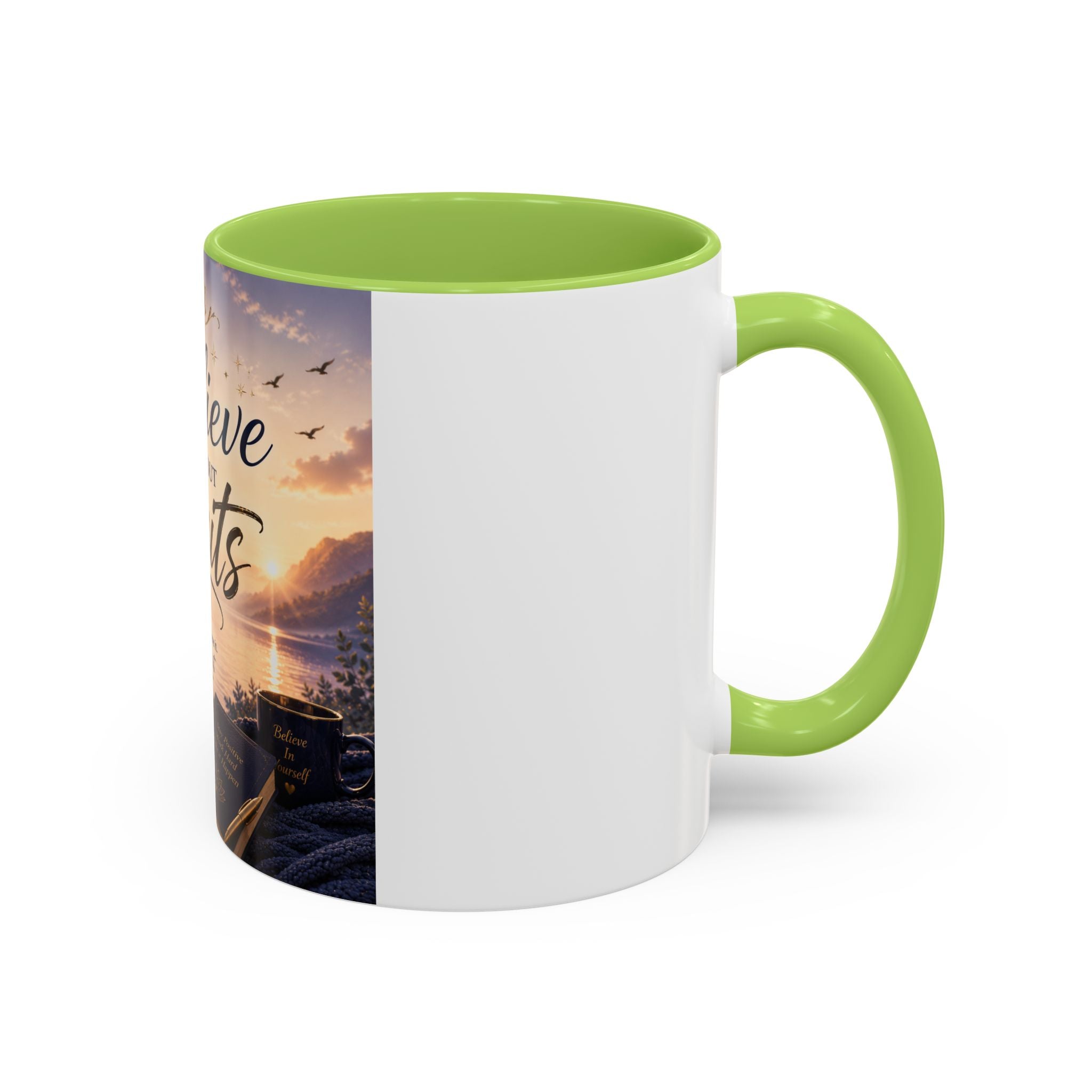 Believe Without Limits Coffee Mug — Inspirational Motivational Ceramic Mug (11/15oz)