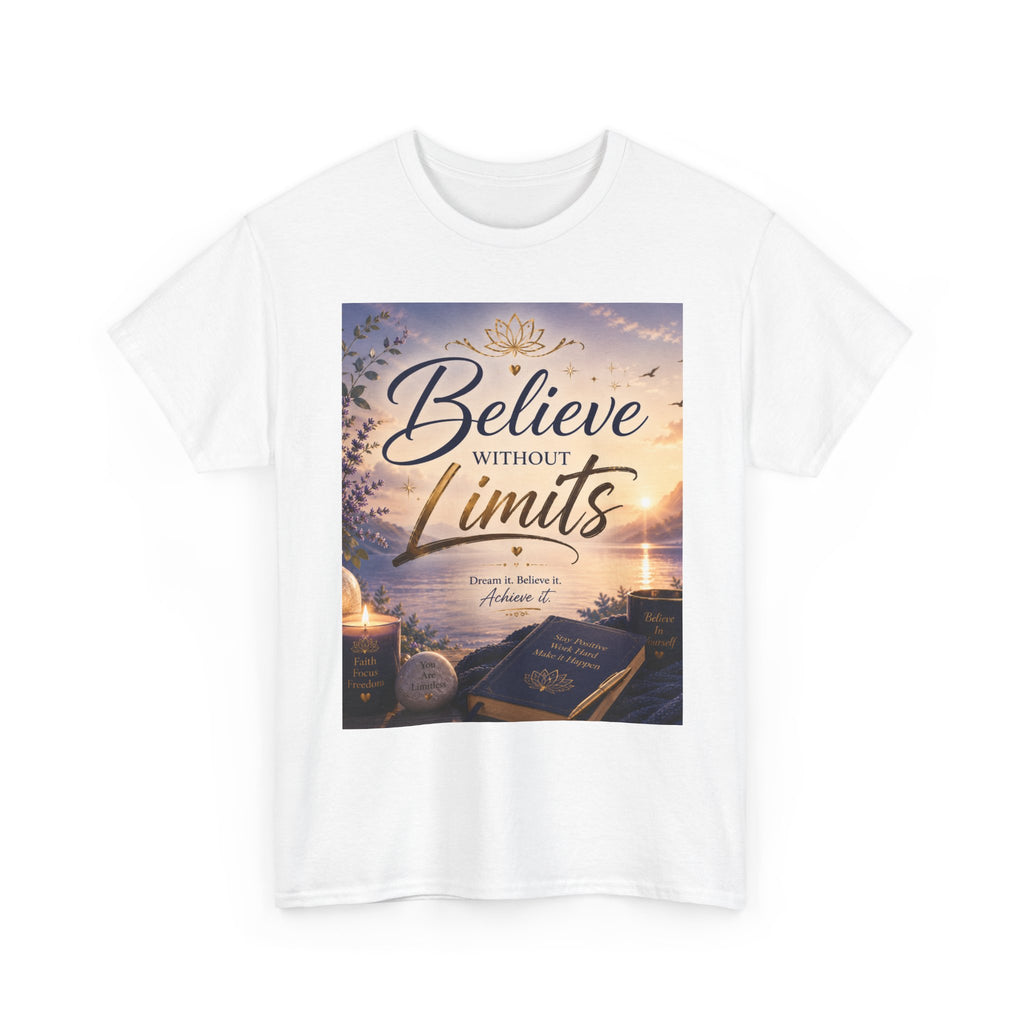 Believe Without Limits T-Shirt — Inspirational Faith Graphic Tee