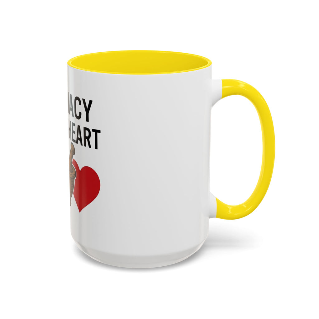 Pharmacy Healing Heart Coffee Mug — Pharmacist Appreciation Accent Mug