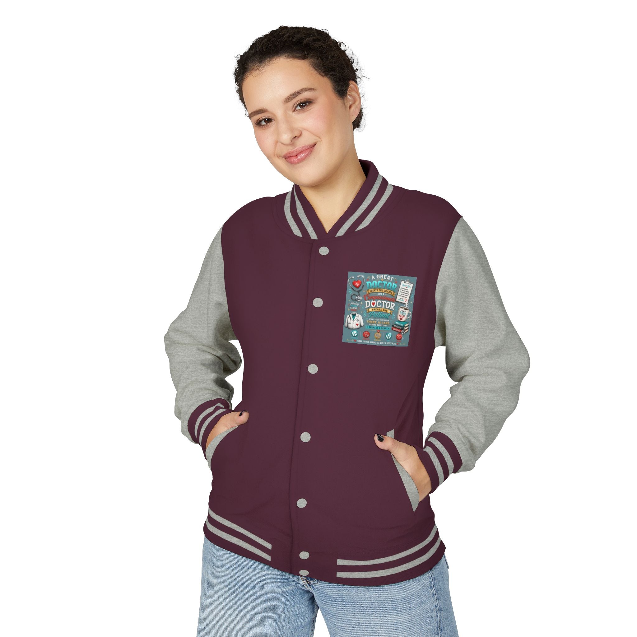 Letterman Jacket — Vintage Doctor Patch Varsity Jacket