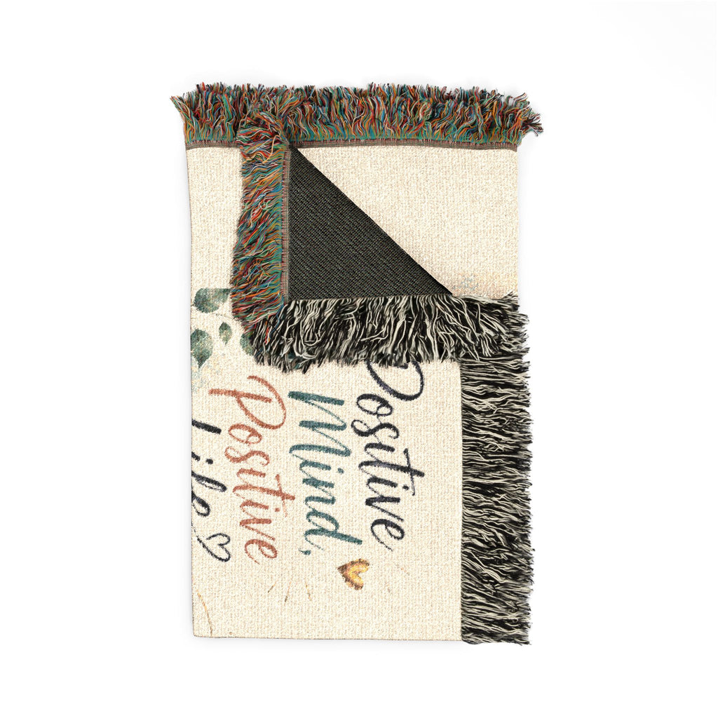 Inspirational Quote Woven Blanket — "Choose Joy" Comfort Throw