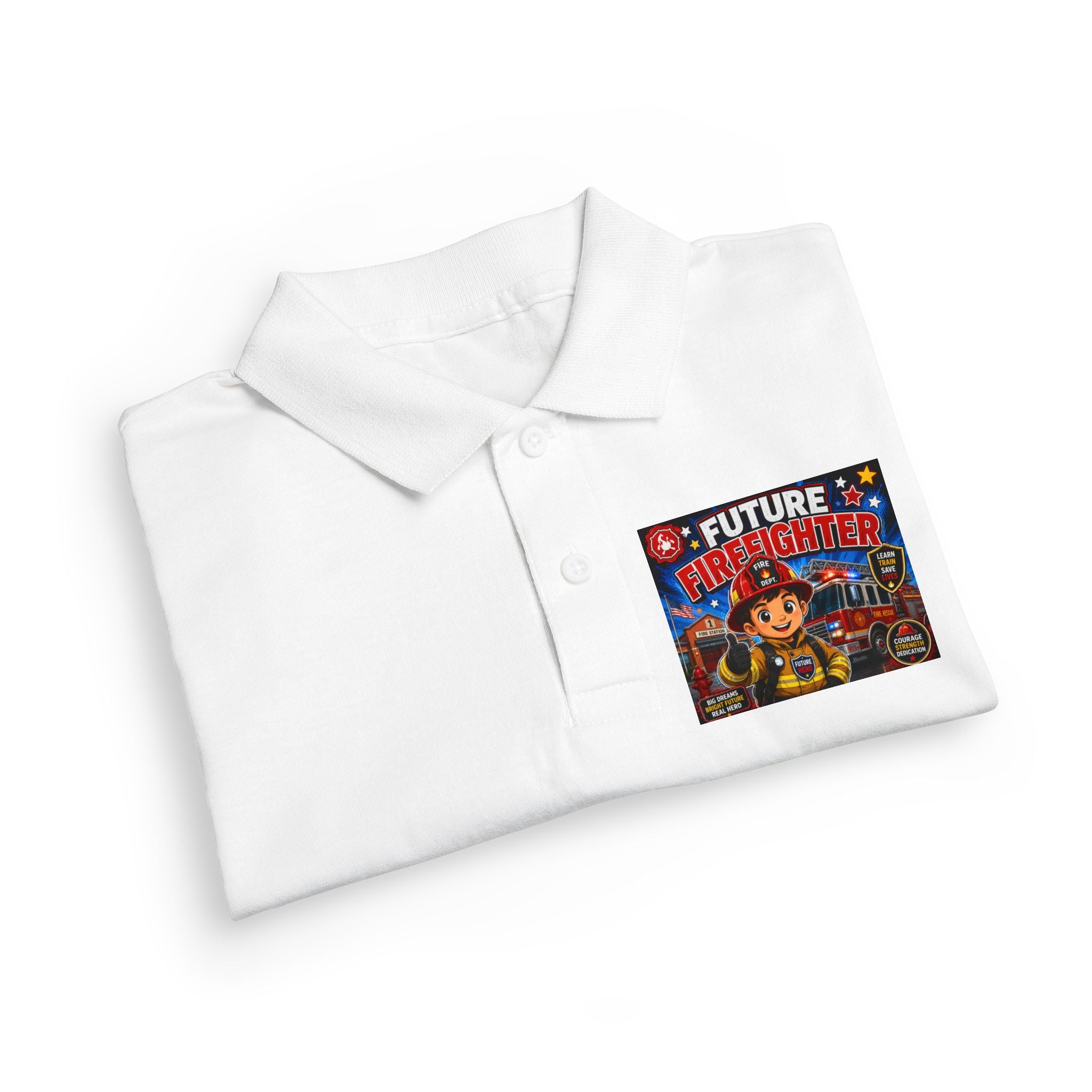 Youth Polo — "Future Firefighter" Kids Short-Sleeve Polo