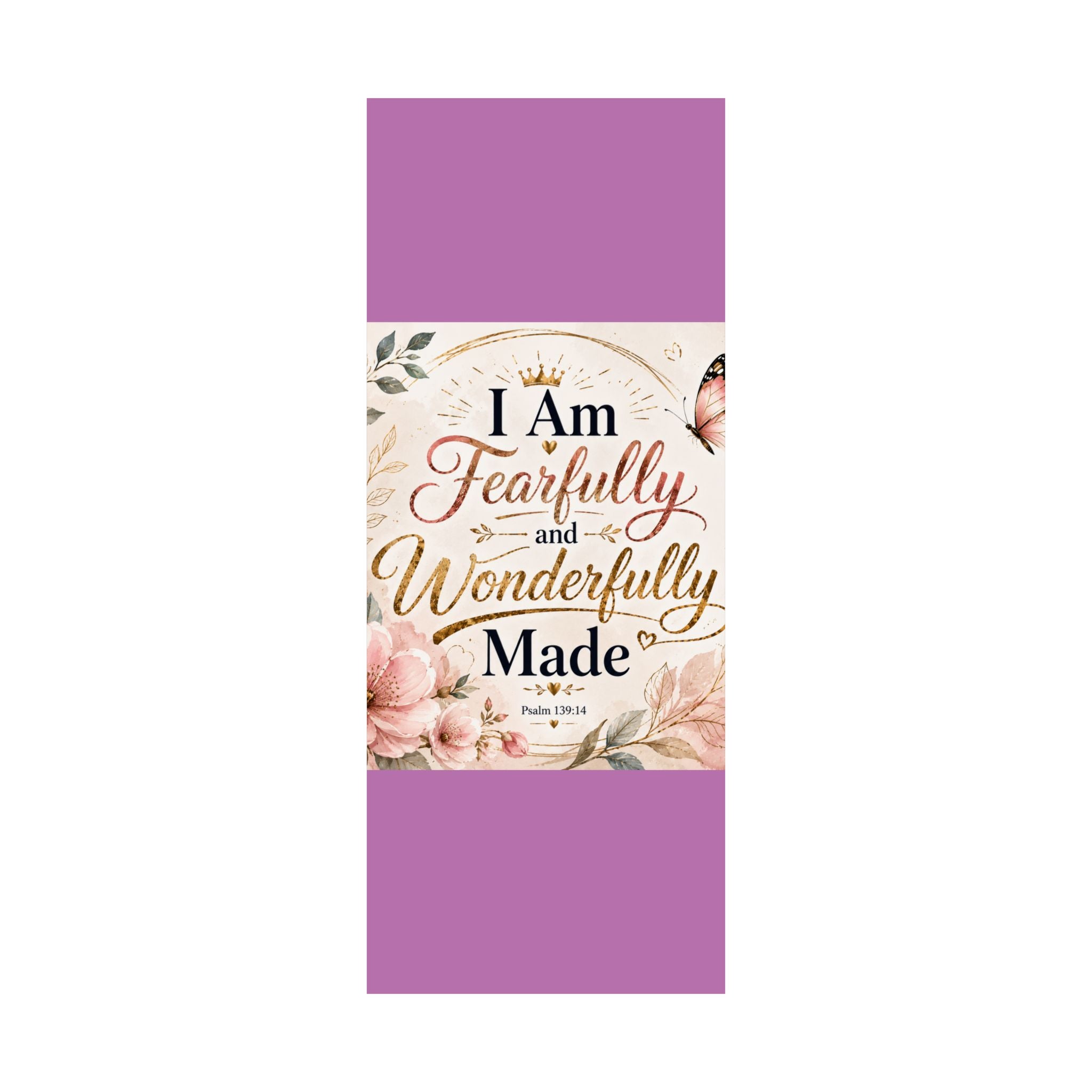 Fearfully & Wonderfully Made Vertical Poster — Inspirational Christian Wall Art (Psalm 139:14)