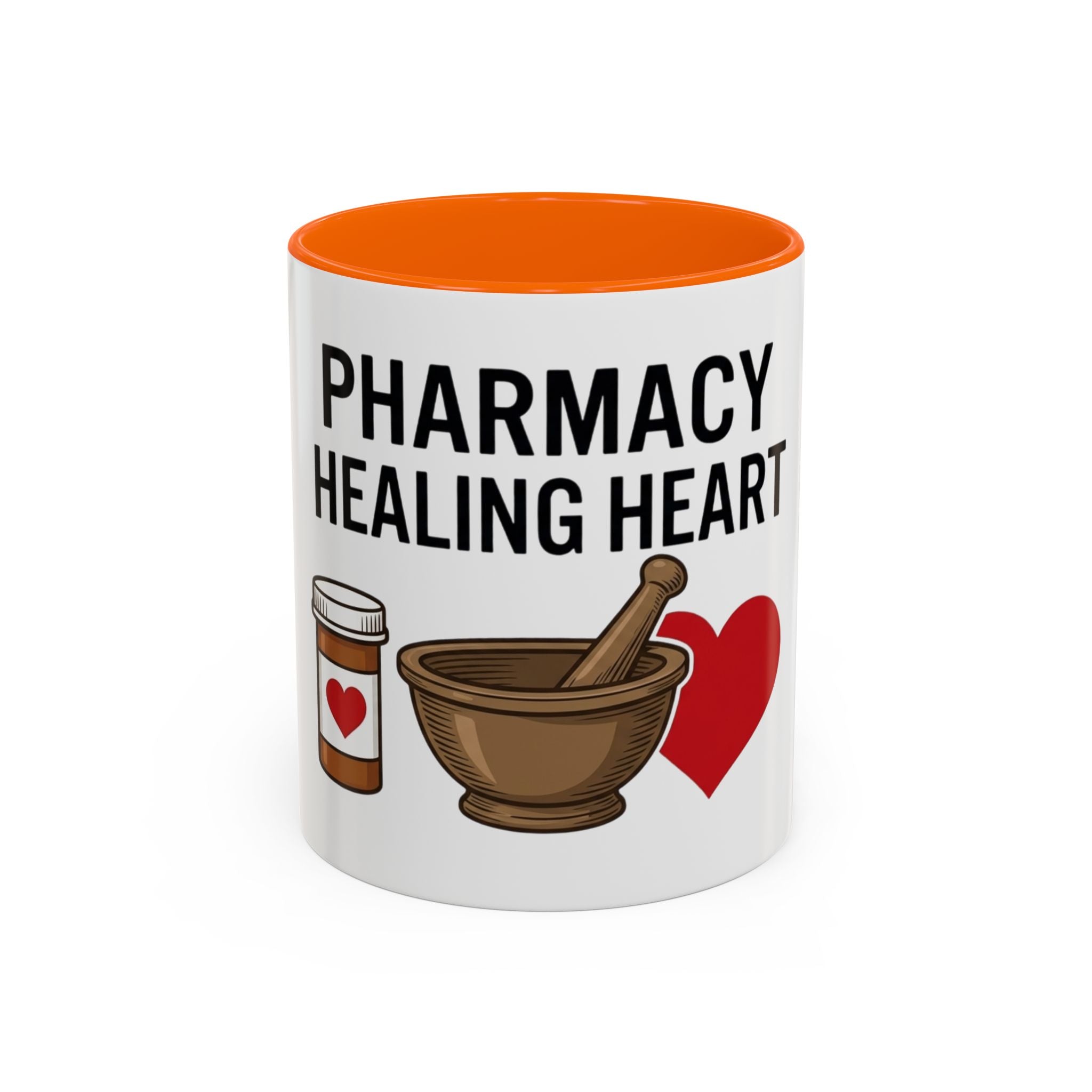 Pharmacy Healing Heart Coffee Mug — Pharmacist Appreciation Accent Mug