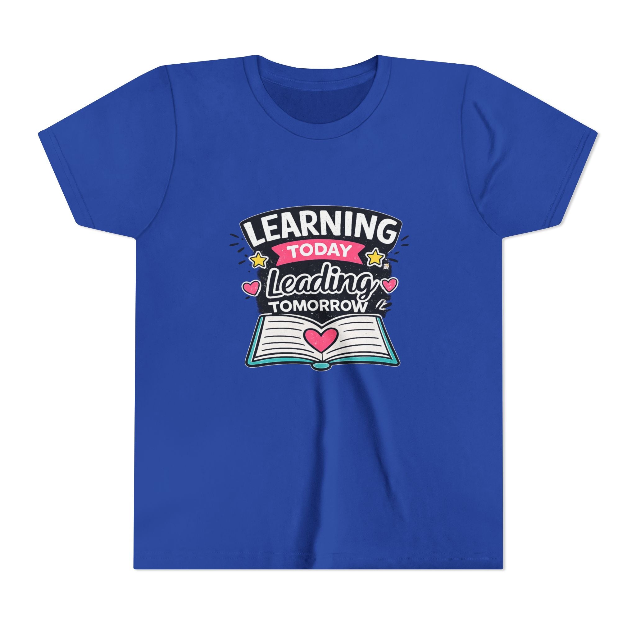 Youth Tee — "Learning Today, Leading Tomorrow" School Kids Graphic T-Shirt
