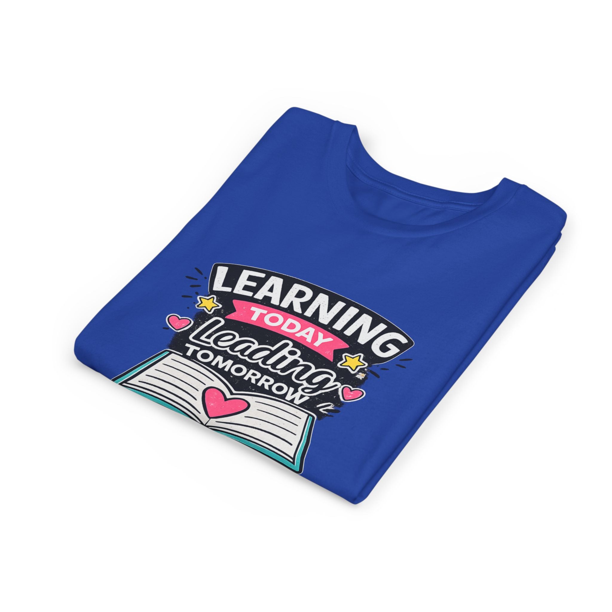 Youth Tee — "Learning Today, Leading Tomorrow" School Kids Graphic T-Shirt