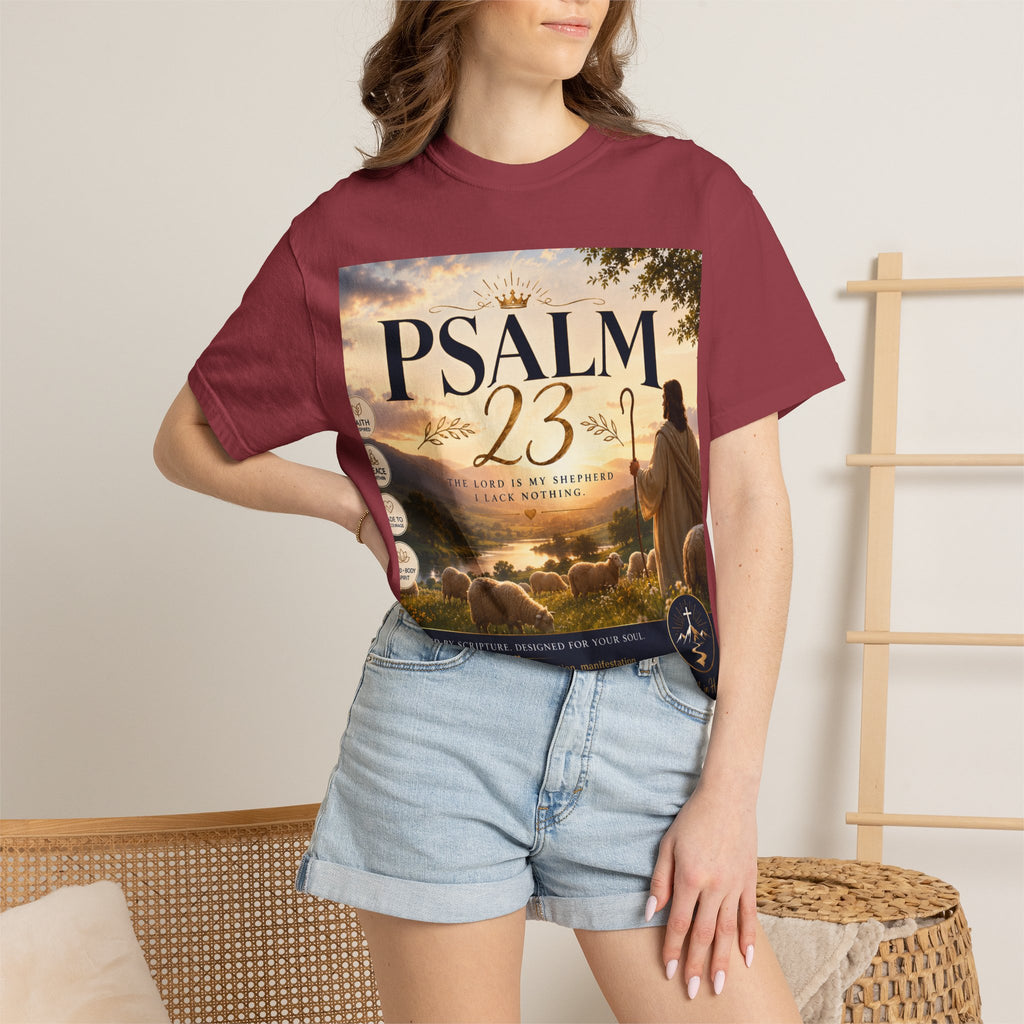 Psalm 23 T-Shirt — Christian Faith Shepherd Graphic Tee