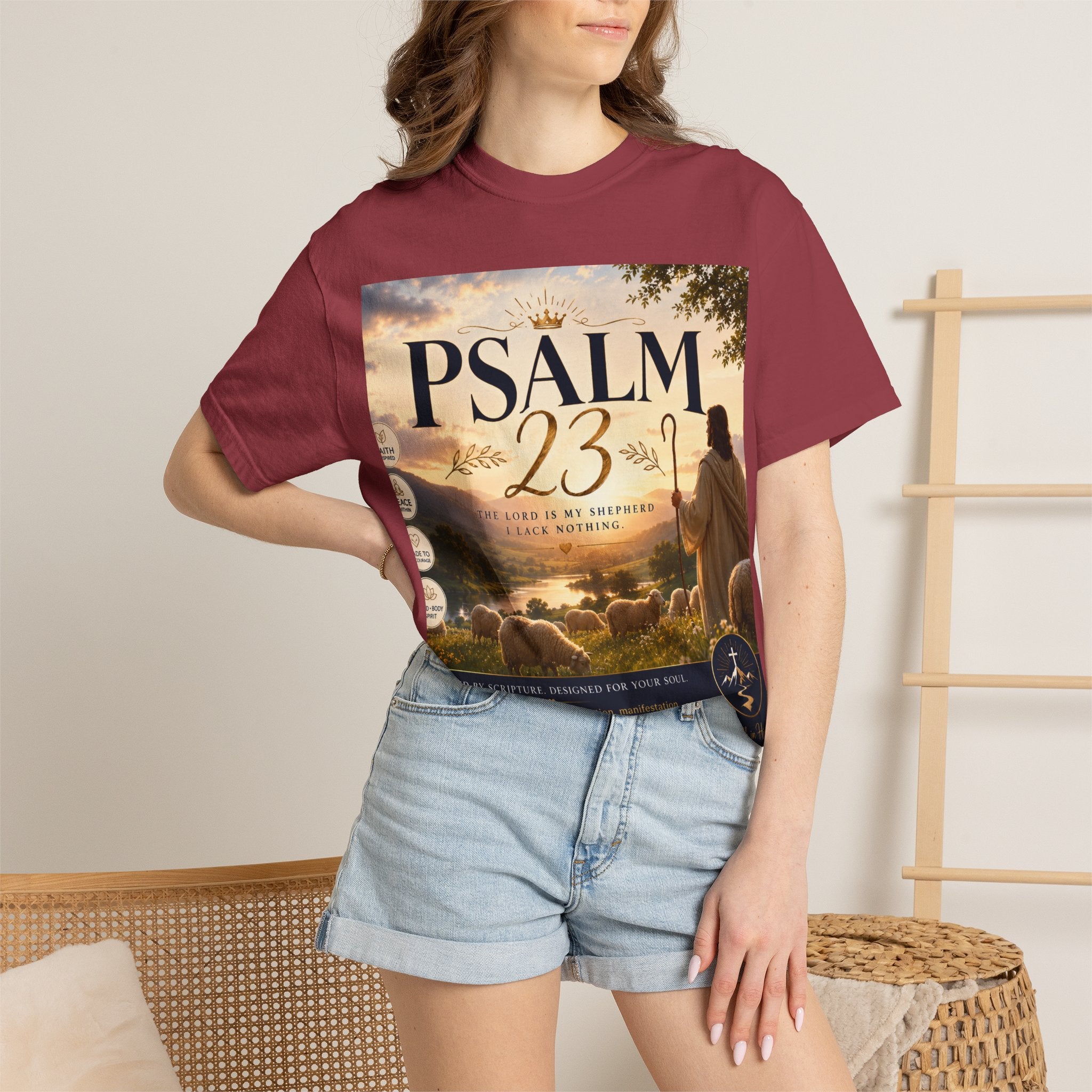 Psalm 23 T-Shirt — Christian Faith Shepherd Graphic Tee